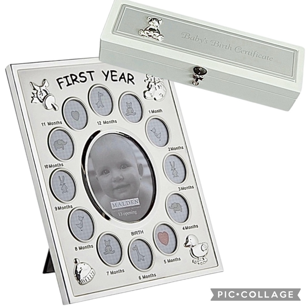Birth Certificate Holder & First Year Frame